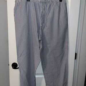 Saddlebred women’s blue and White Striped pants elastic waist 2xl